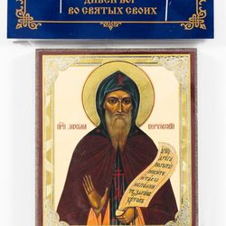 Saint Elder Zosima (Verkhovsky) wooden icon compact size 2.3x3.5" orthodox gift free shipping from the Orthodox store