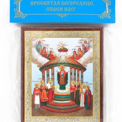Theotokos the Holy Wisdom (Seven pillars) compact size 2.3x3.5" orthodox gift free shipping from the Orthodox store