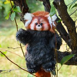 Little Panda. Joint doll. Red panda plush. Red panda baby. Baby panda. Art doll
