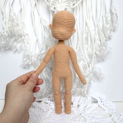 Doll body 10 inch crochet pattern PDF in English  Amigurumi basic doll body