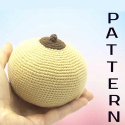 Breast demonstration model, crochet pattern boob fake, instant pdf download, breastfeeding demonstration tool