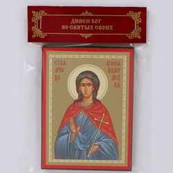The holy Martyr Agatha of Palermo icon compact size orthodox gift free shipping from the Orthodox store