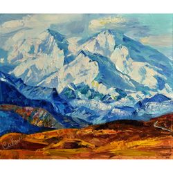 Mountains Painting Landscape Original Art Impressionism Small Artwork Nature Plein Air Nature