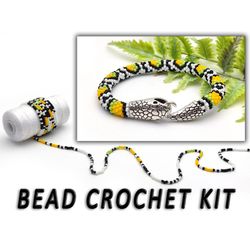Bead crochet kit snake bracelet, Jewelry making kit, DIY jewelry kit, DIY kit beaded bracelet, Crafty mom