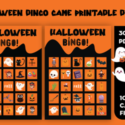 Halloween bingo game printable bundles