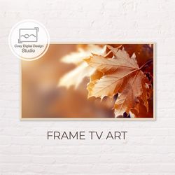 Samsung Frame TV Art | 4k Autumn Fall Macro Tree Leaves Art For The Frame TV | Digital Art Frame TV