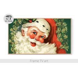 Samsung Frame TV Art Christmas vintage, Frame TV Art winter, Frame TV art Santa Claus, Frame TV art Holiday | 807