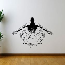 Sports Swimming Men Swimmer Wall Sticker Vinyl Decal Mural Art Decor