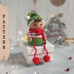 Crochet Pattern Christmas Elf, Little Elf Amigurumi Pattern PDF, Christmas Decor Crochet Pattern