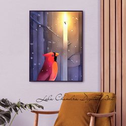 Christmas Bird Cardinal poster