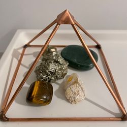 Copper pyramid  healing, Kupfer Tense pyramid, mini pyramid, meditation copper pyramid , reiki healing tool