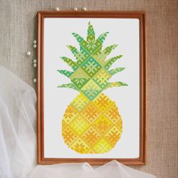 geometric pineapple cross stitch pattern geometric cross stitch pdf
