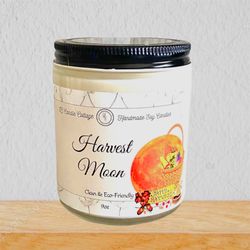 Harvest Moon Fall Candle- Natural Soy Candle- Clean & Eco-Friendly Candle- Fall Season Candles- Gift Ideas- Vegan