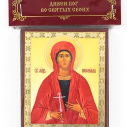 Saint Neonilla icon compact size | orthodox gift | free shipping from the Orthodox store