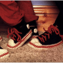 Digital | Vintage Crochet Pattern "Gym Boot" Slippers | Vintage 1960s | ENGLISH PDF TEMPLATE