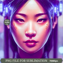 cyberpunk girl.cyberpunk art.cyberpunk print.psychedelic girl.alien woman.synthwave poster.sci fi woman