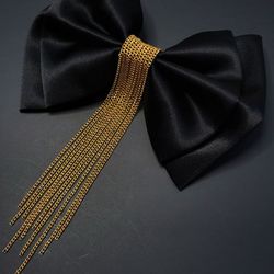 Hair bow clip for women, handmade, model Harley