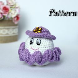 Crochet egg pattern amigurumi toy, easter gifts download