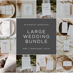 Wedding Bundle Package Wedding Bundle Templates Wedding Invitation Bundle Minimalist Wedding Invitation Template