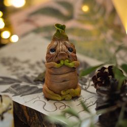 Little mandrake. Collectible toy made of polymer clay.
