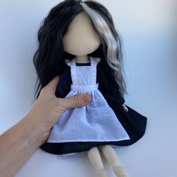 Gothic Cloth  doll, creepy doll, gothic dolls, order for Jessica