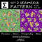 digital seamless pattern rgb 300dpi set 2 5000px floral design lilies green purple backgraund