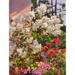 Floral painting large. Original oil painting. Wall art flowers