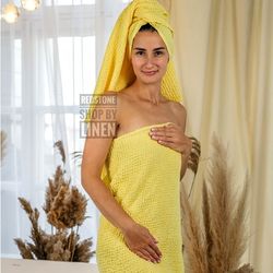 Linen towel 29.52 x 47.24 inches for the bathroom European flax