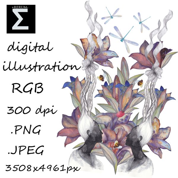 digital illustrations print poster art flowers diy summarerum t-shirt png jpeg jpg picture