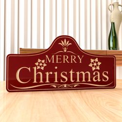 Merry Christmas sign. Door sign svg. V-bit file. Wood cnc files. Cnc files for wood. cnc wall decor.