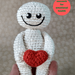 Joy doll with heart for Emotional health, mental health, to embrace your emotions