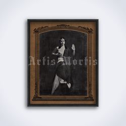 Priestess of the Great Mother, occult girl, pagan goddess photo, printable art, print, poster (Digital Download)