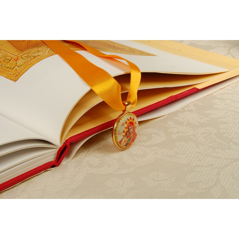 hand-painted Mary pendant