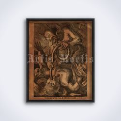 Tormento da eternidade - Hell torture, sinner punishment medieval printable art, print, poster (Digital Download)