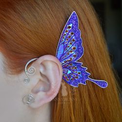 fairy wing ear cuff no piercing, fairy wing ear wrap, butterfly earring