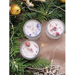 Gift box, Christmas gift, Tealights candles, soy wax candles, natural candles, botanical candles, gift set, gift for her
