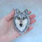Animal brooch Wolf jewelry gift wolf gift Felt animal (3).JPG