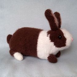 Crochet dutch rabbit, Crochet rabbit Stuffed toy, crocheted realistic rabbit, crocheted realistic dutch rabbit