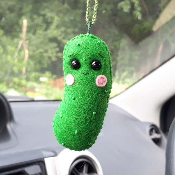 Pickle, Felt ornaments, Car accessories for teens, Car mirro