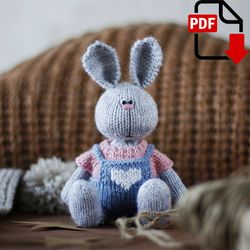 Knitting bunny pattern. DIY bunny toy. Amigurumi tutorial.