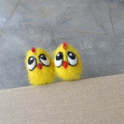 Cute chick 3d bookmark Needle felted chick Book lover gift