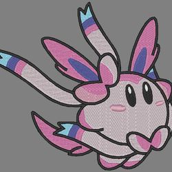 embroidery pattern kirby sylveon pokemon