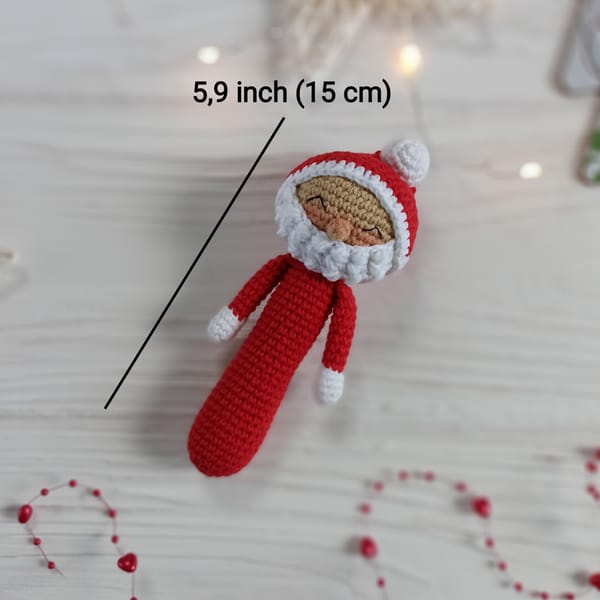 2-in-1 Santa Baby Lovey And Rattle Crochet Patterns PDF, Cro - Inspire ...