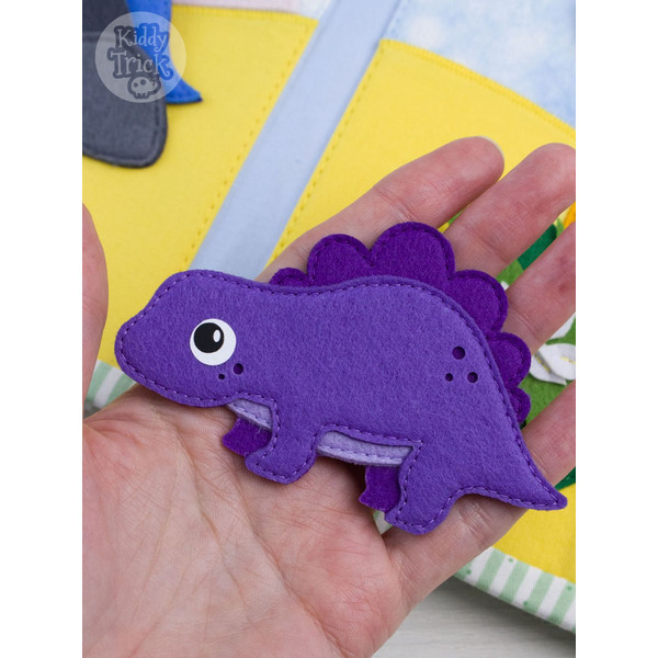 purple felt dinosaur