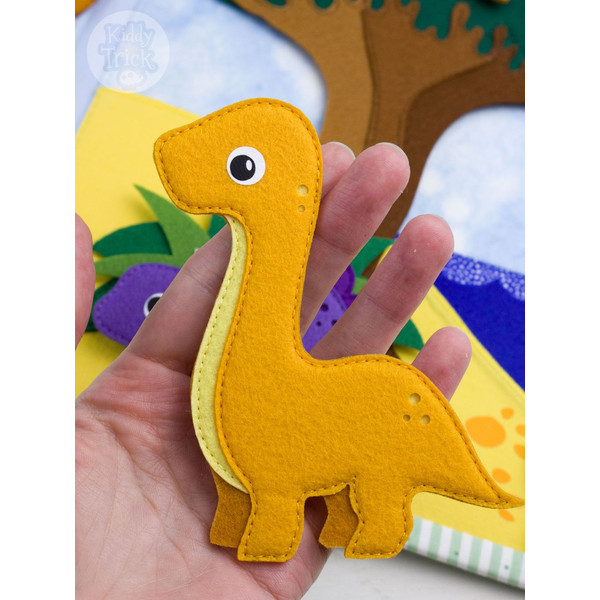 felt dinosaur yellow