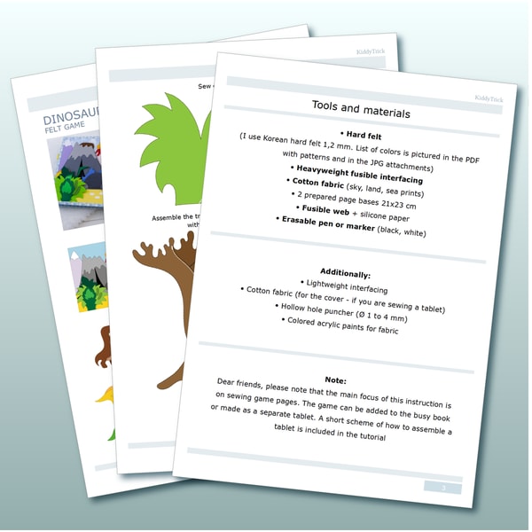 Dinosaur Pattern Pdf PDF felt Dinosaurs Pattern, Quiet book page Dinos - Inspire Uplift