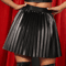 Faux PU Leather High Waist A-Line Flared Pleated Mini Skirt Women Ladies (5).jpg
