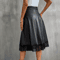 Faux PU Leather High Waist Lace Hem Belted A-Line Flared Midi Skirt (5).jpg