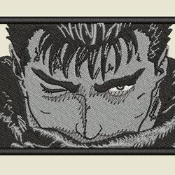anime embroidery pattern berserk closeup framed