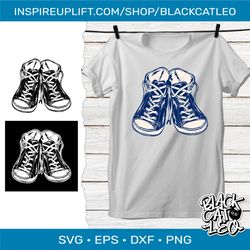 Sneakers svg cut file Sports shoes vector and raster clipart